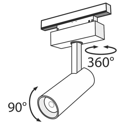 Трековый светодиодный светильник для магнитного шинопровода Maytoni Track Lamps TR019-2-10W3K-B Трековый светодиодный светильник для магнитного шинопровода Maytoni Track Lamps TR019-2-10W3K-B