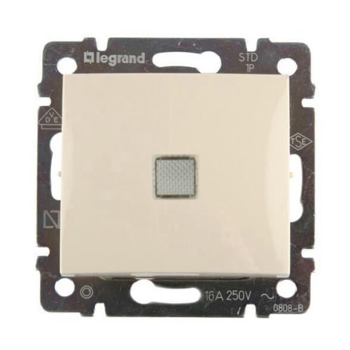 Переключатель одноклавишный на 2 направления Legrand Valena 16A 250V с подсветкой слоновая кость 774103 Переключатель одноклавишный на 2 направления Legrand Valena 16A 250V с подсветкой слоновая кость 774103