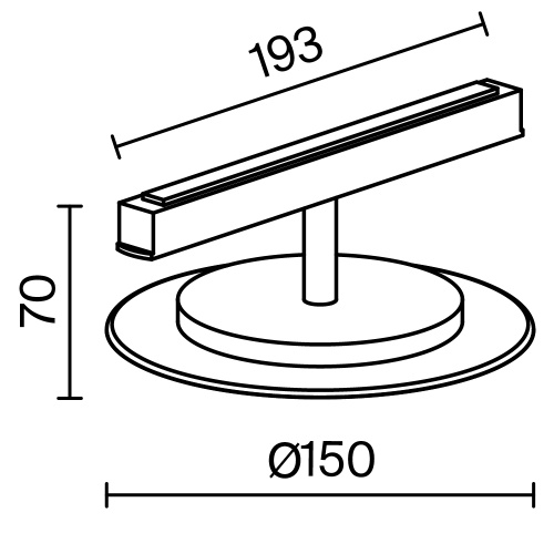 Трековый светильник Technical TR107-2-5W3K-B