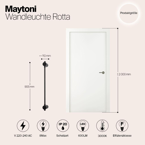 Бра Maytoni Rotta MOD413WL-L8B3K Бра Maytoni Rotta MOD413WL-L8B3K