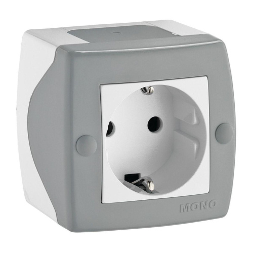 Розетка 2К+З Mono Electric Octans IP20 16A 250V винтовое подключение бело-серый 104-020007-117 Розетка 2К+З Mono Electric Octans IP20 16A 250V винтовое подключение бело-серый 104-020007-117