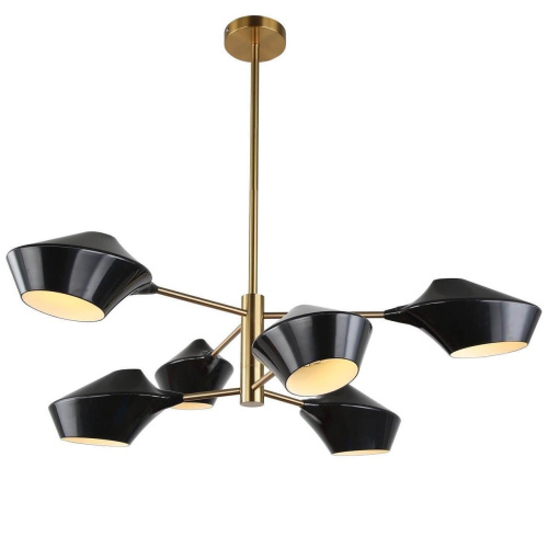 Подвесная люстра Lumina Deco Romina LDP 6037-6 BK+GD Подвесная люстра Lumina Deco Romina LDP 6037-6 BK+GD