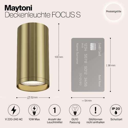 Потолочный светильник Maytoni Focus S C052CL-01BS Потолочный светильник Maytoni Focus S C052CL-01BS