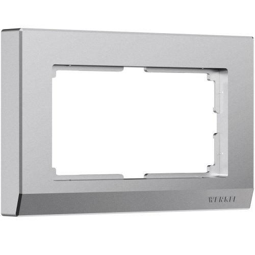 Рамка Werkel Stark для двойной розетки серебро W0081865 4690389194986 Рамка Werkel Stark для двойной розетки серебро W0081865 4690389194986
