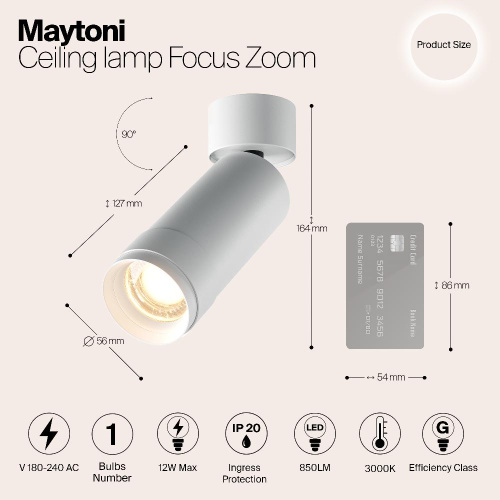 Потолочный светильник Technical C055CL-L12W3K-Z-W Потолочный светильник Technical C055CL-L12W3K-Z-W
