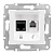 Розетка телефонная RJ-11 и Ethernet RJ-45 Schneider Electric Sedna UTP SDN5200121