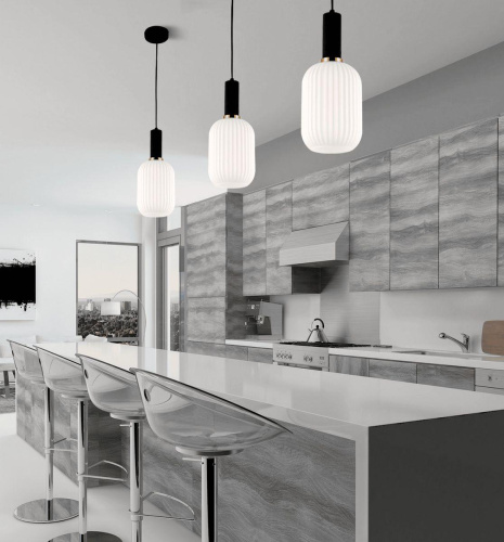 Подвесной светильник Lumina Deco Rico LDP 1218-1 WT+BK Подвесной светильник Lumina Deco Rico LDP 1218-1 WT+BK