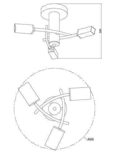 Потолочная люстра Moderli Lumi V1160-3C Потолочная люстра Moderli Lumi V1160-3C