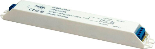 Аппарат пускорегулирующий электронный (балласт), 1*18W T8/G13 230V, EB51S Аппарат пускорегулирующий электронный (балласт), 1*18W T8/G13 230V, EB51S