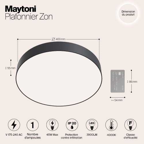 Потолочный светодиодный светильник Maytoni Zon C032CL-L48B4K Потолочный светодиодный светильник Maytoni Zon C032CL-L48B4K