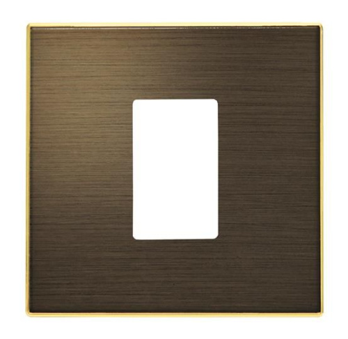 Накладка для механизма разъёма VDI, 1-пост, серия SKY, цвет античная латунь Накладка для механизма разъёма VDI, 1-пост, серия SKY, цвет античная латунь