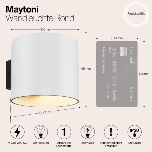 Бра Maytoni Rond C066WL-01W Бра Maytoni Rond C066WL-01W