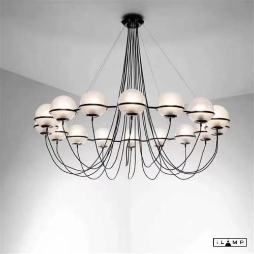 Подвесная люстра iLamp Globe 10346P/16 BK-WH Подвесная люстра iLamp Globe 10346P/16 BK-WH