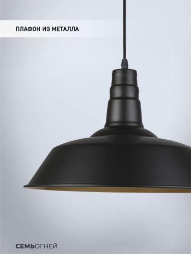Подвесной светильник Seven Fires Kiarano WD3503/1P-BK-GD Подвесной светильник Seven Fires Kiarano WD3503/1P-BK-GD