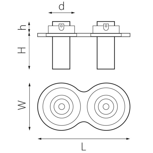 Встраиваемый светодиодный спот Lightstar Intero Tubo (217626+217264+217264) i626264 Встраиваемый светодиодный спот Lightstar Intero Tubo (217626+217264+217264) i626264