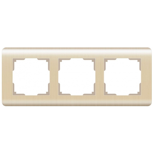 Рамка Werkel Stream на 3 поста шампань WL12-Frame-03 4690389079146 Рамка Werkel Stream на 3 поста шампань WL12-Frame-03 4690389079146
