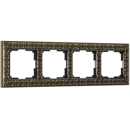 Рамка Werkel Antik на 4 поста бронза WL07-Frame-04 4690389054389 Рамка Werkel Antik на 4 поста бронза WL07-Frame-04 4690389054389