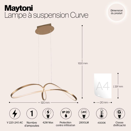 Подвесной светильник Maytoni MOD156PL-L52G4K Подвесной светильник Maytoni MOD156PL-L52G4K