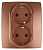 Розетка ЭРА 12 2x2P E Schuko со шторками 16A 250V 12-2104-14 Б0019333
