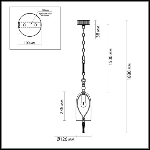 Подвесной светильник Odeon Light Neo Bell 4882/1 Подвесной светильник Odeon Light Neo Bell 4882/1
