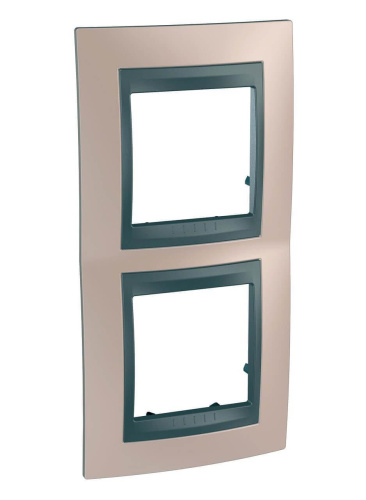 Рамка 2-постовая вертикальная Schneider Electric Unica Top MGU66.004V.296 Рамка 2-постовая вертикальная Schneider Electric Unica Top MGU66.004V.296