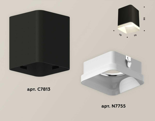 Комплект потолочного светильника Ambrella light Techno Spot XC (C7813, N7755) XS7813021 Комплект потолочного светильника Ambrella light Techno Spot XC (C7813, N7755) XS7813021