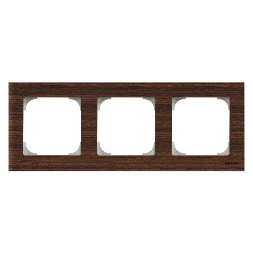 Рамка 3-постовая ABB Sky венге 2CLA857300A2101 Рамка 3-постовая ABB Sky венге 2CLA857300A2101