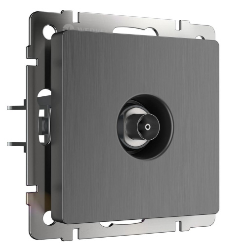 ТВ-розетка Werkel оконечная Графит рифленый WL04-TV 4690389146107 ТВ-розетка Werkel оконечная Графит рифленый WL04-TV 4690389146107