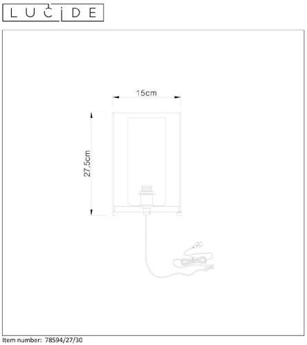 Настольная лампа Lucide Dounia 78594/27/30 Настольная лампа Lucide Dounia 78594/27/30