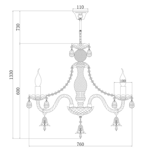 Подвесная люстра Rivoli Campane 1011-208 Б0037791