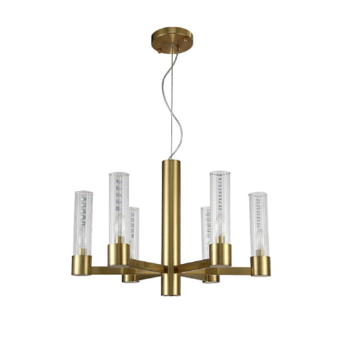 Подвесная люстра Crystal Lux OTONO SP6+1 BRASS/TRANSPARENTE Подвесная люстра Crystal Lux OTONO SP6+1 BRASS/TRANSPARENTE