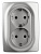 Розетка ЭРА 12 2x2P E Schuko 16A 250V 12-2106-03 Б0031230