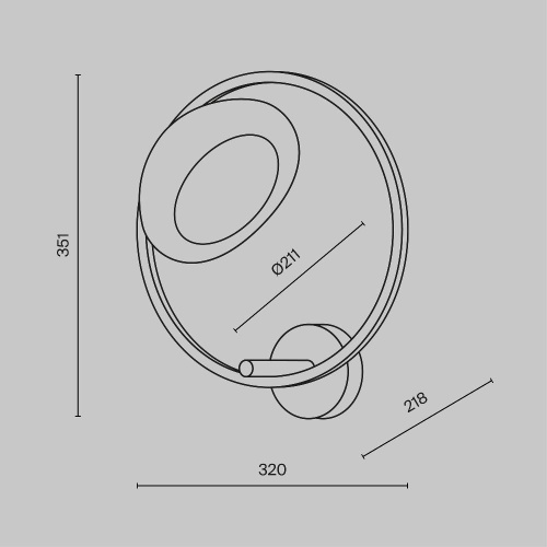 Бра Maytoni Moon MOD327WL-L5BS3K Бра Maytoni Moon MOD327WL-L5BS3K