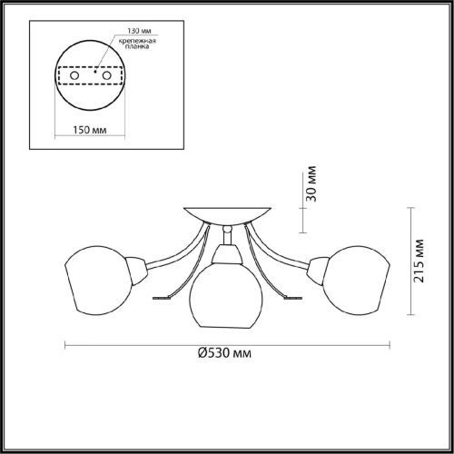 Потолочная люстра Lumion Comfi Tula 5265/5C Потолочная люстра Lumion Comfi Tula 5265/5C