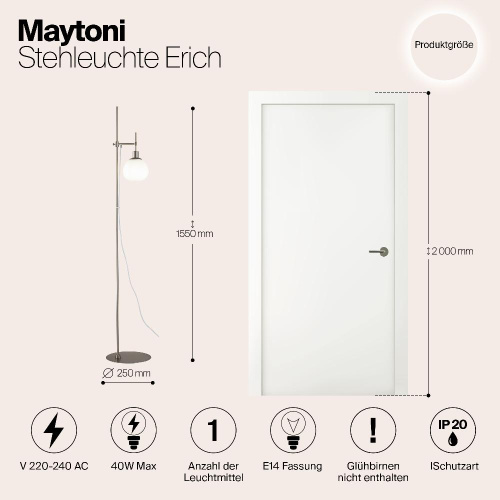 Торшер Maytoni Erich MOD221-FL-01-N Торшер Maytoni Erich MOD221-FL-01-N