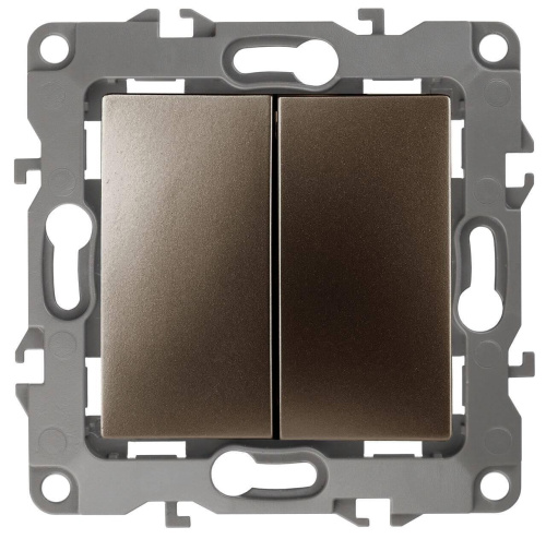 Выключатель двухклавишный ЭРА 12 10AX 250V 12-1004-13 Б0019312 Выключатель двухклавишный ЭРА 12 10AX 250V 12-1004-13 Б0019312