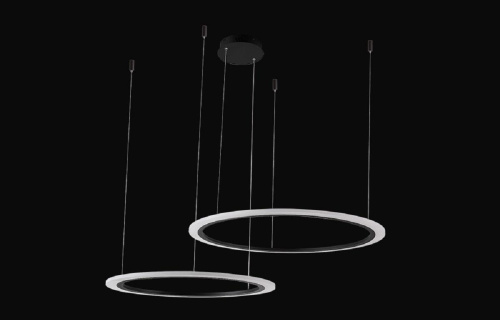 Подвесная люстра Crystal Lux MANZANA SP53W LED D600+800 BLACK