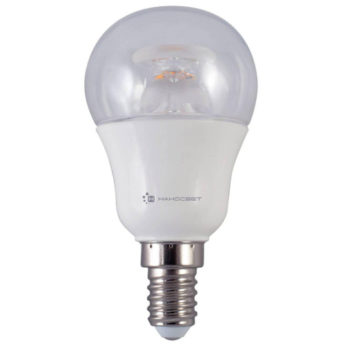 Лампа светодиодная Наносвет E14 7,5W 2700K прозрачная LC-P45CL-7.5/E14/827 L208 Лампа светодиодная Наносвет E14 7,5W 2700K прозрачная LC-P45CL-7.5/E14/827 L208