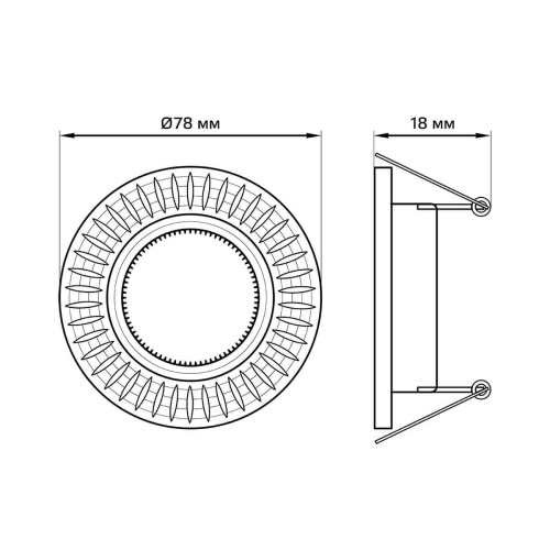 Встраиваемый светильник Gauss Aluminium AL014 Встраиваемый светильник Gauss Aluminium AL014