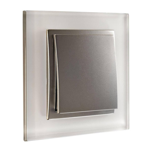 Рамка 1-постовая Mono Electric Style Glass белое стекло 107-710000-160 Рамка 1-постовая Mono Electric Style Glass белое стекло 107-710000-160