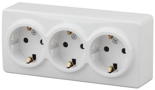 Розетка ЭРА Эксперт 3х2P E Schuko 16A 250V 11-2208-01 Б0020700 Розетка ЭРА Эксперт 3х2P E Schuko 16A 250V 11-2208-01 Б0020700