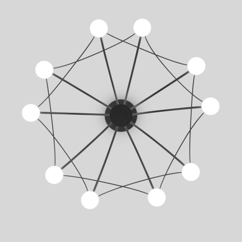 Подвесная светодиодная люстра Eurosvet Ragno 90034/10 LED черный Подвесная светодиодная люстра Eurosvet Ragno 90034/10 LED черный