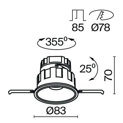 Встраиваемый светильник Technical DL057-10W3K-W Встраиваемый светильник Technical DL057-10W3K-W