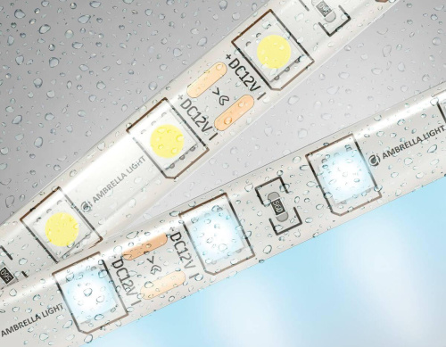 Светодиодная влагозащищенная лента Ambrella Light 14,4W/m 60LED/m 5050SMD холодный белый 5M GS2103 Светодиодная влагозащищенная лента Ambrella Light 14,4W/m 60LED/m 5050SMD холодный белый 5M GS2103