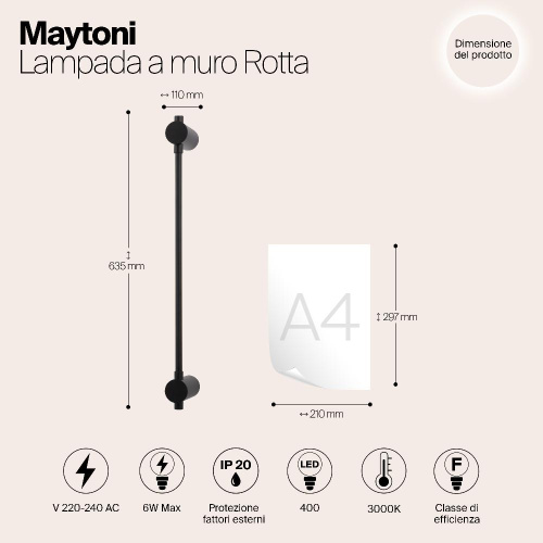 Бра Maytoni Rotta MOD413WL-L6B3K