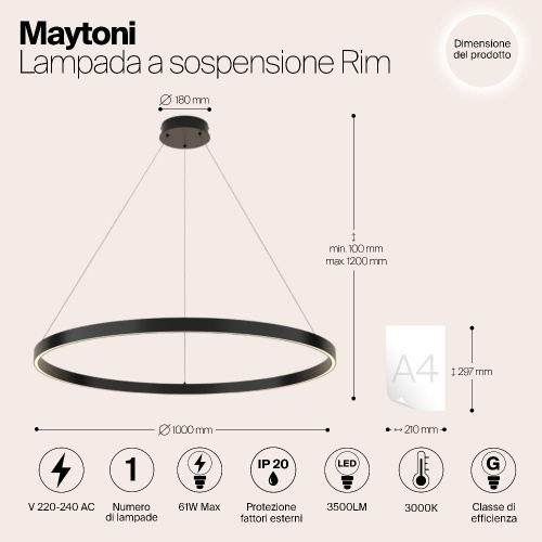 Подвесной светильник Maytoni MOD058PL-L54B3K Подвесной светильник Maytoni MOD058PL-L54B3K