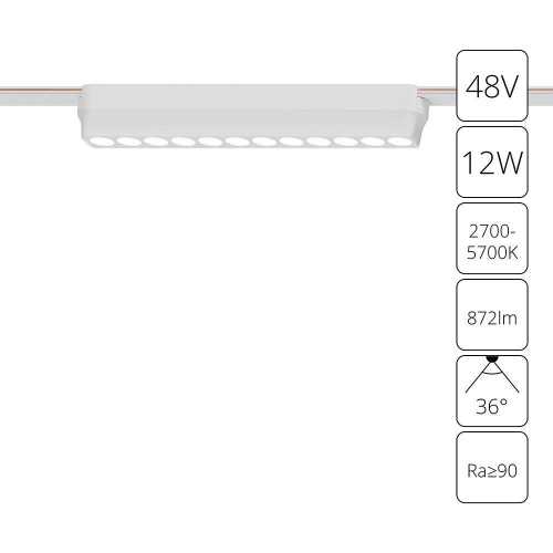 Трековый светодиодный светильник Arte Lamp Rapid A2954PL-1WH Трековый светодиодный светильник Arte Lamp Rapid A2954PL-1WH