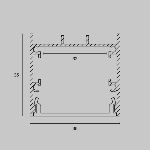 Комплектующие к светодиодной ленте Led Strip ALM-3535B-S-2M Комплектующие к светодиодной ленте Led Strip ALM-3535B-S-2M