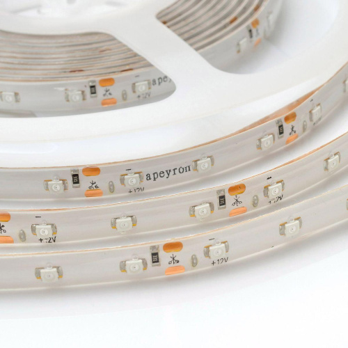Светодиодная влагозащищенная лента Apeyron 4,8W/m 60LED/m 3528SMD желтый 5M 05BL Светодиодная влагозащищенная лента Apeyron 4,8W/m 60LED/m 3528SMD желтый 5M 05BL