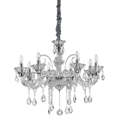 Подвесная люстра Ideal Lux Colossal SP8 Trasparente 114187 Подвесная люстра Ideal Lux Colossal SP8 Trasparente 114187